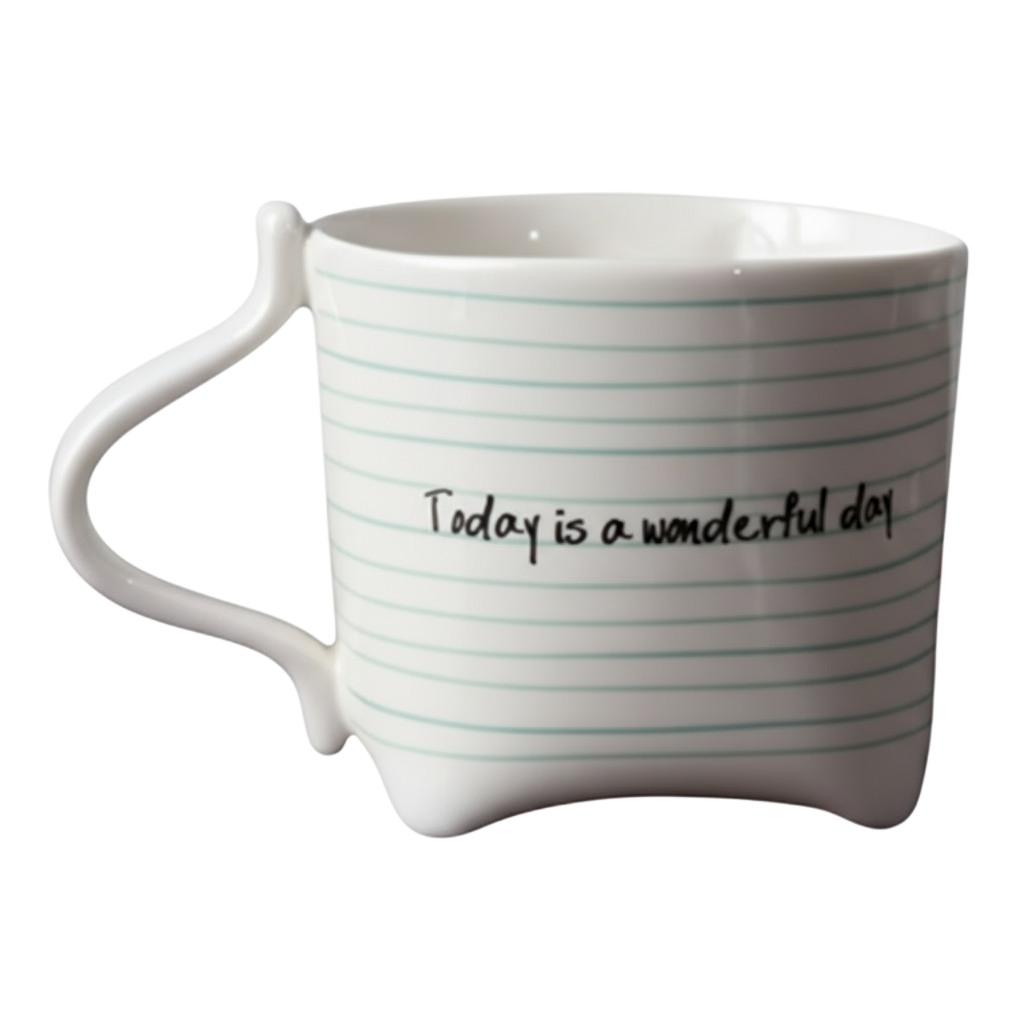 Stationery Aesthetic Ceramic Mug & Serving Plate