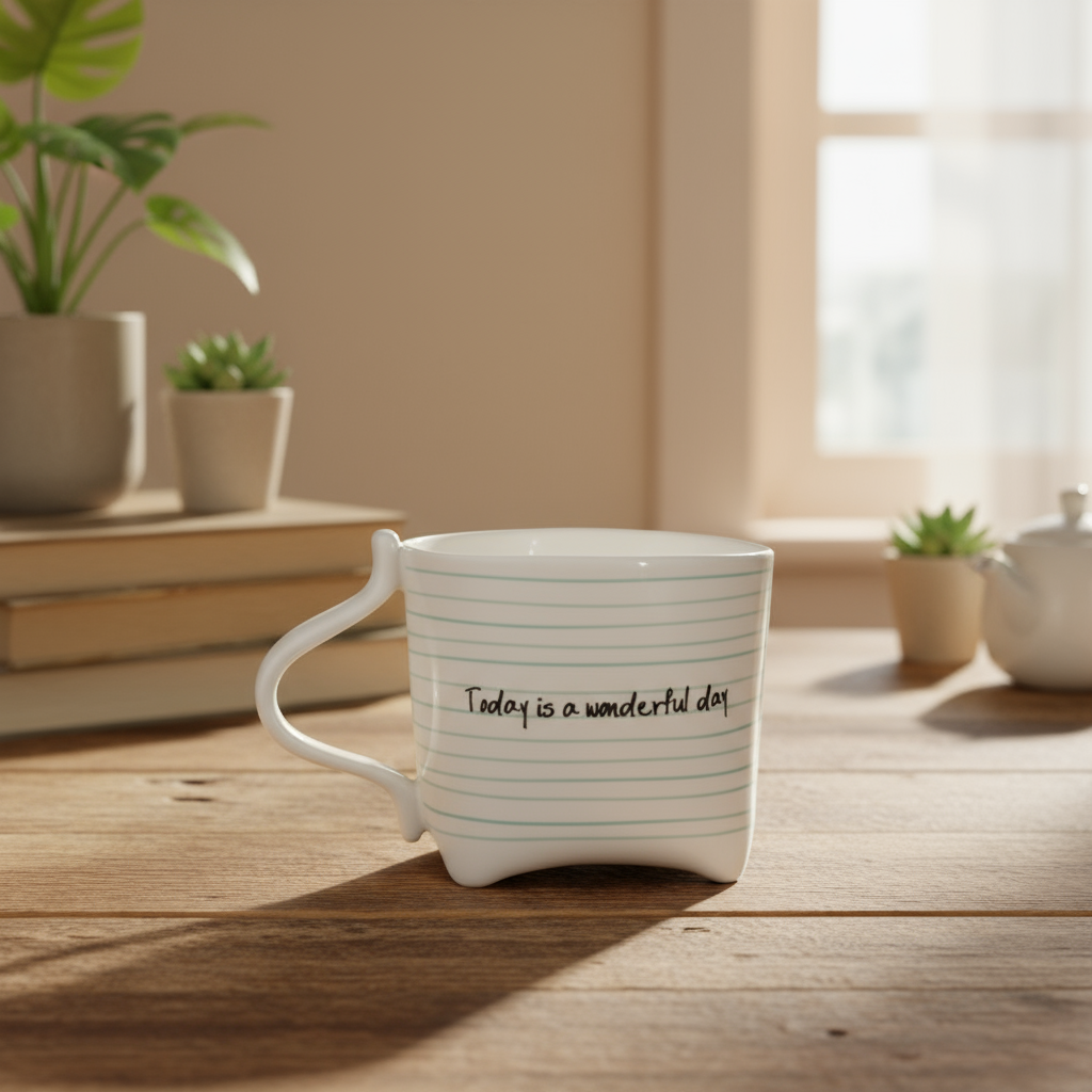 Stationery Aesthetic Ceramic Mug & Serving Plate