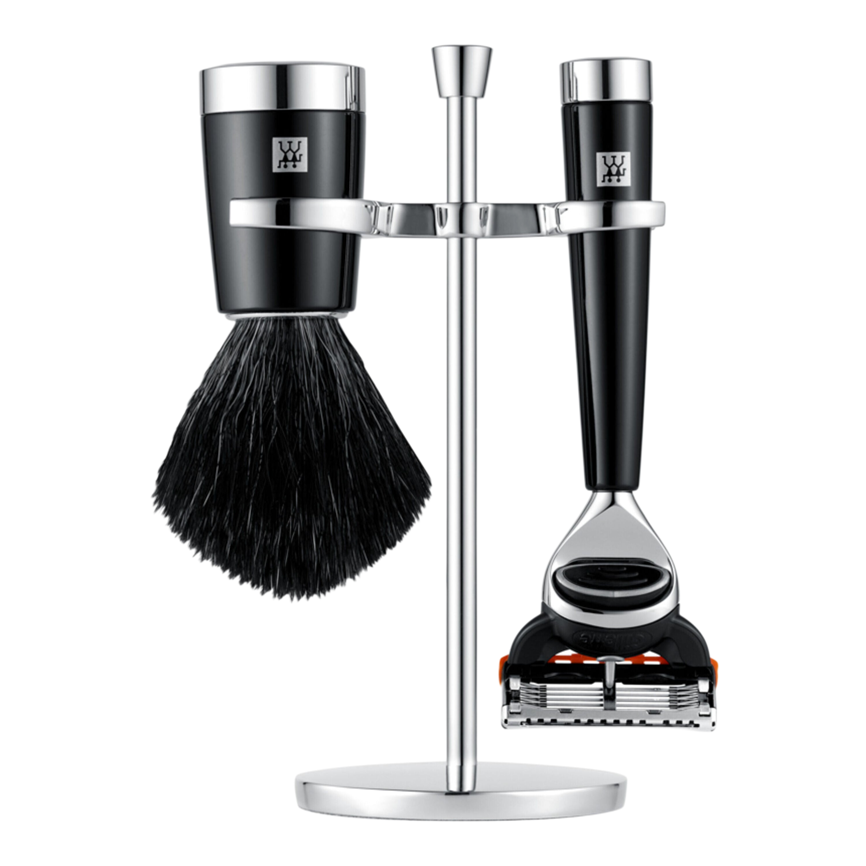 Deluxe Shaving Essentials – Razor & Brush with Stand