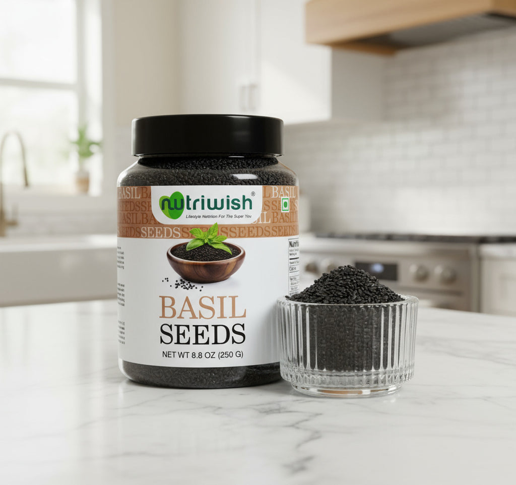Nutriwish Basil Seeds 250g | Sabja Seeds
