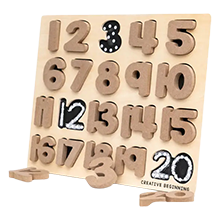 Number Puzzle - Chalkboard Base with Tracers