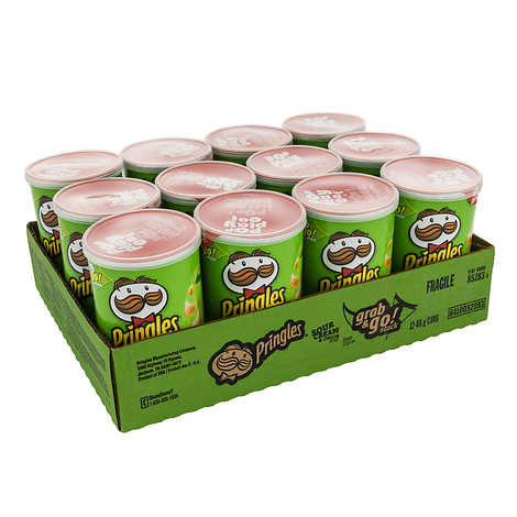 Pringles Sour Cream & Onion Chips – 12 × 67g Pack